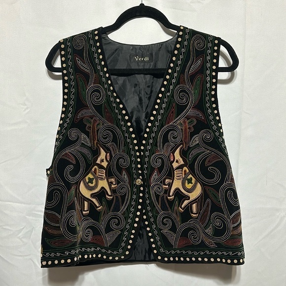 VERDI Women’s Vintage Bohemian Elephant Vest - Picture 1 of 5